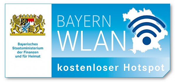 Logo von Bayern WLAN mit Bayern Wappen