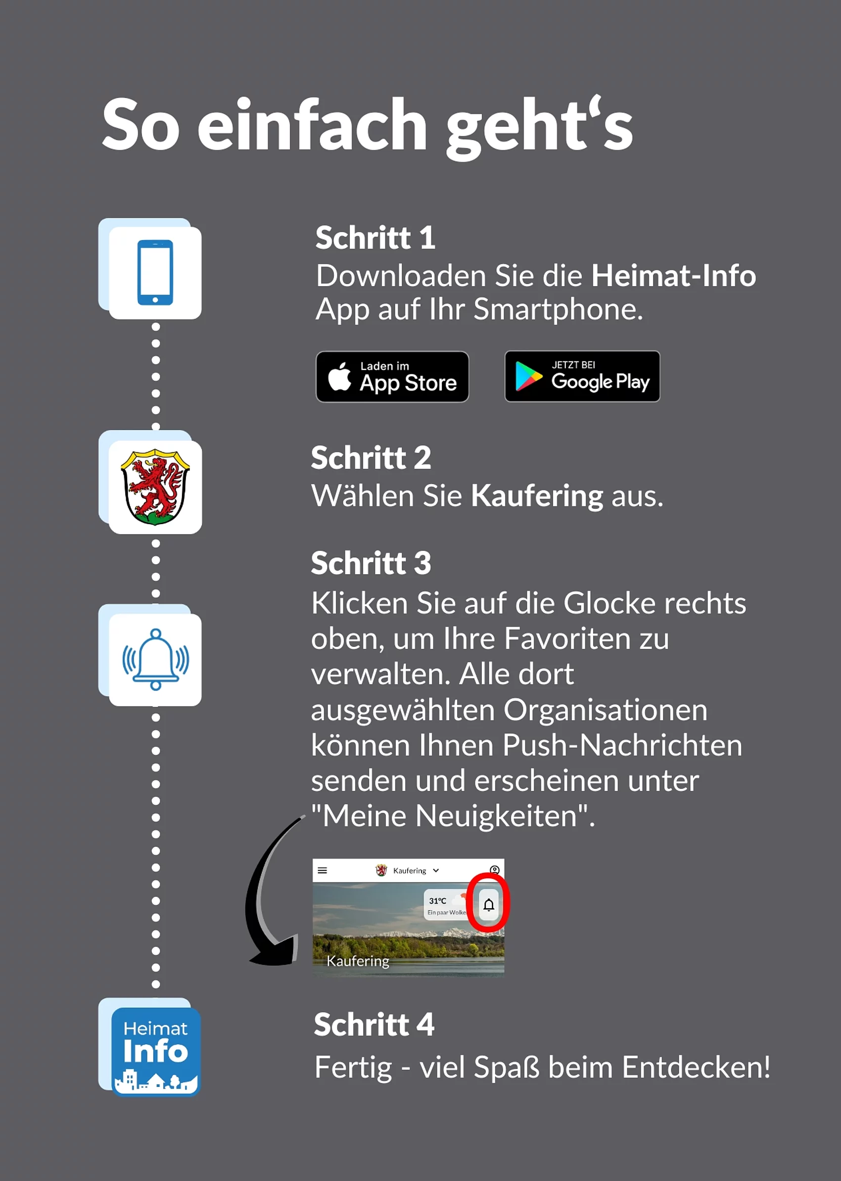 Anleitung für Installation von Heimat Info App