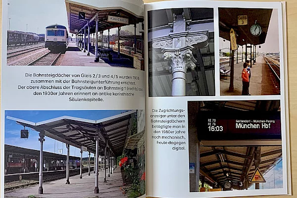 Blick in das Buch von Walter Meier zum 150 Jahre Jubiläum des Bahnhof Kaufering im Jahr 2022